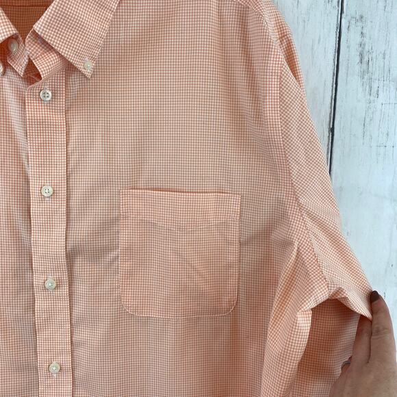 Lauren Ralph Lauren Orange Check Regular Fit UltraFlex Dress Shirt XL 17 1/2 - Picture 2 of 10